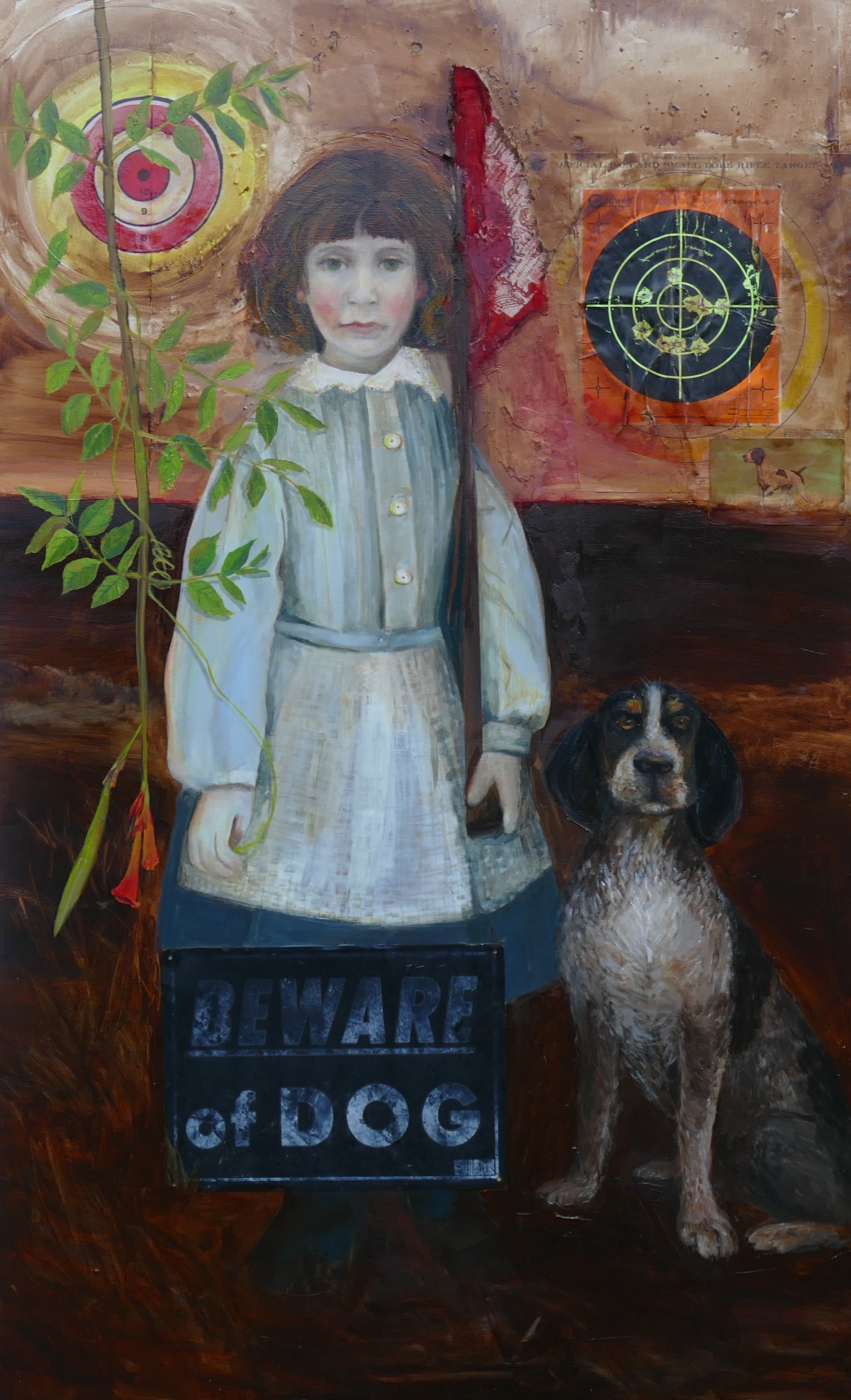 Cordelia with coon hound